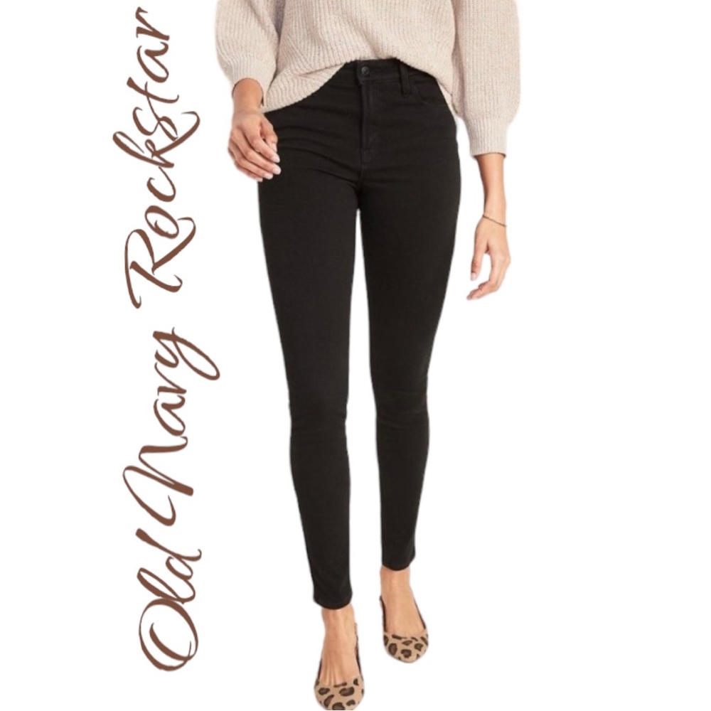 OLD NAVY Women’s 6 Black Jack Rockstar Super Skinny Stretch Jeans